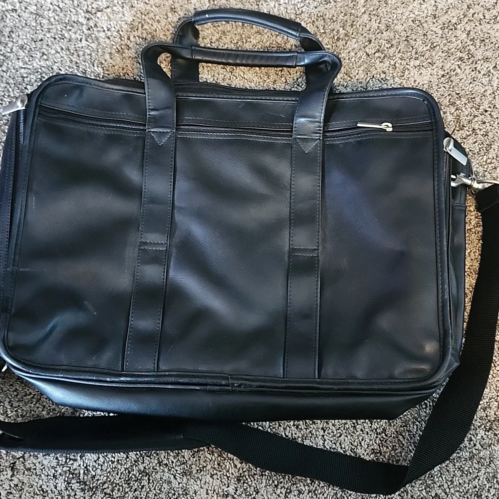 Black Leather Men's Bag